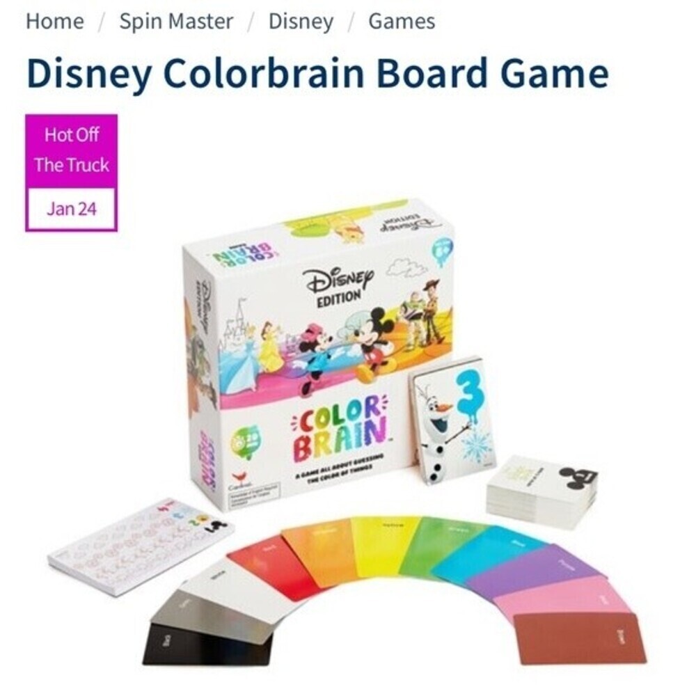 Disney Edition Color Brain kids game